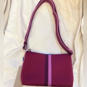 Rothy’s  casual crossbody bag plum stripe